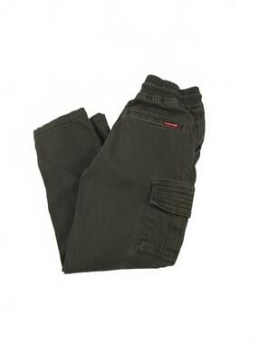 Levi's Kid's Olive Green Cargo Pants with Comfortable Elastic Waistband Size 5